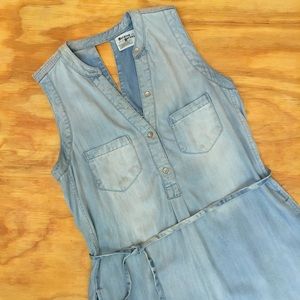 ✨Holding Horses Chambray Denim Pocketed Dress🌵🌈⭐️